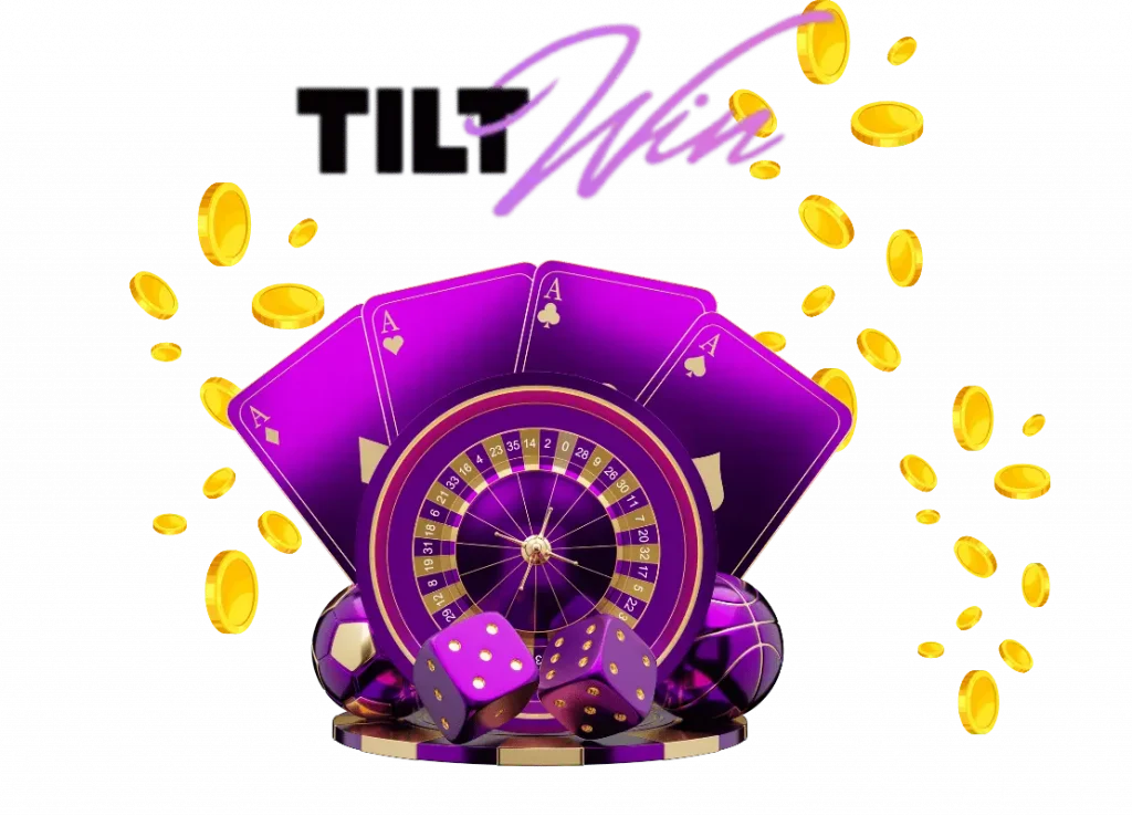 Bild des TiltWin Casinos mit Logo und Münzen